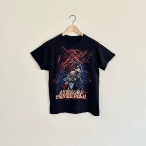 Vintage Avenged Sevenfold Graphic Black Y2K Concert T Shirt Adult Medium